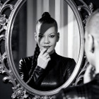 In the mirror...